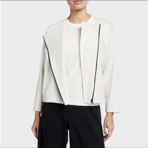 Eileen Fisher Flex Tencel Ponte Asymmetrical Jacket - Picture 3 of 11